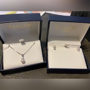 Mikimoto Pearl necklace and earrings